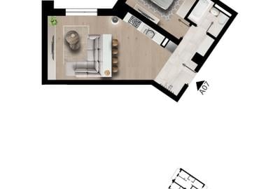 Apartament cu 2 camere decomandat în Militari