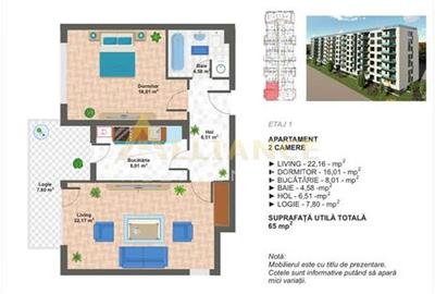 Apartament 2 camere Aparatorii Patriei 15 minute - 10