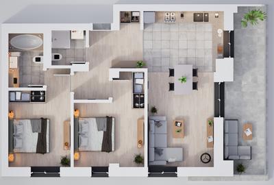 Apartament 3 camere, ansamblu privat cu parc - 1