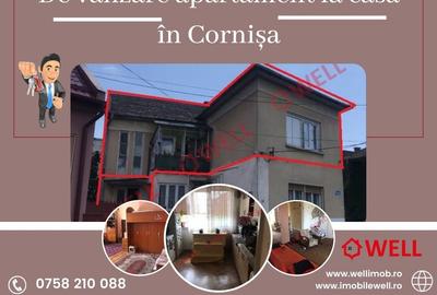 De vânzare un apartament cu 2 camere la casă în Cornișa