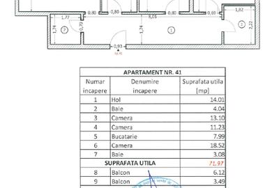 Apartament -3 camere -decomandat-Zona Rahova - 84500 euro - 12