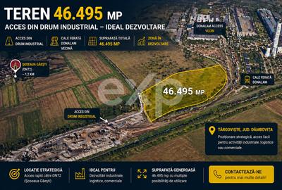 Teren intravilan 46.500 mp – Șos. Găești, ideal logistic/industrial - 1