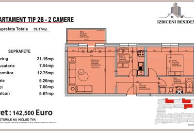 Apartament 2 Camere TIP B in complex Izbiceni Residence - 2