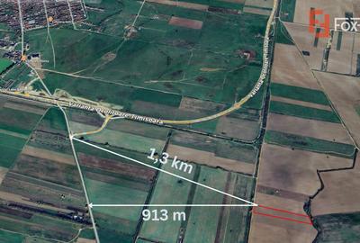 Teren extravilan arabil 10.707 mp - aproape de centura Timisoara Sud - 2