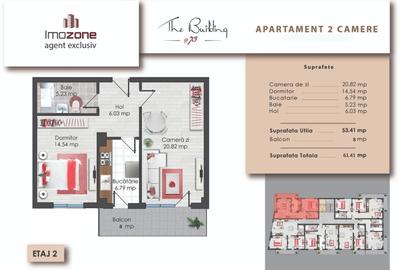 2 camere | Prelungirea Ghencea | 61.41 mp | Etaj 2 | Finalizat | Comision 0% - 6