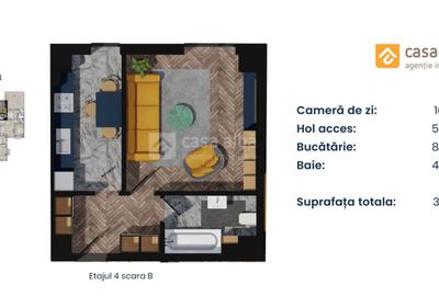 PROIECT NOU | apartament 1 camera LA CHEIE | Pacurari - Alpha Bank - 8