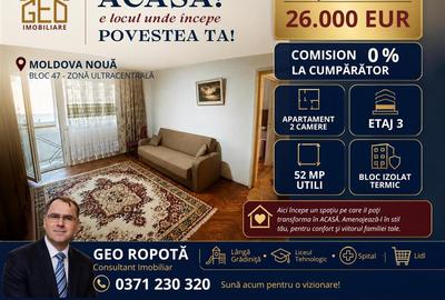 Apartament 2 camere in zona ultracentrala Moldova Noua - 1