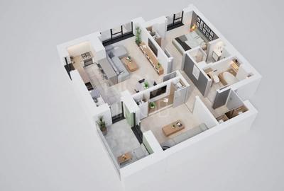 Apartament 3 camere, etaj intermediar, ansamblu nou Calea Surii Mici - 6