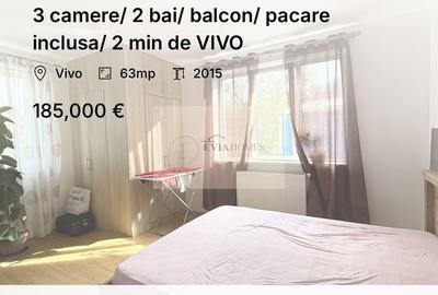 Apartament cu 3 camere semidecomandat, mobilat în Florești