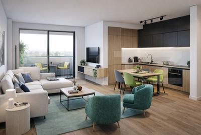 Apartament 2 camere, living cu bucătărie open space, balcon – 50 mp utili - 1