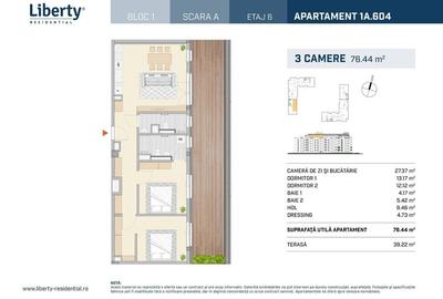 Apartament cu 3 camere semidecomandat în Semicentral