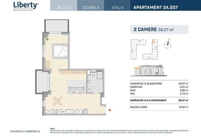 Apartament cu 2 camere semidecomandat în Semicentral