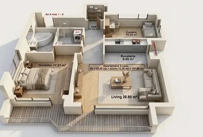 3 Camere Premium | 96mp | Terasă Generoasă - 10