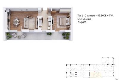 Apartamente 2 camere PLATINUM RESIDENCE Faza 3 - 2026 - Grand Arena - 9