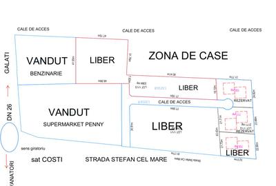 Teren de vânzare în sat Costi | stradă principală | vizavi de Penny | Galati - 2