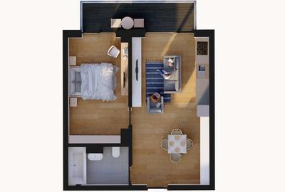 Apartament tip studio 44mp, parcare, imobil nZEB - 3