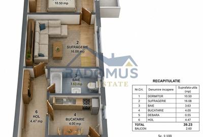 Apartament 2 camere | Ploiești Vest | Etaj 2  | 40mp - 10