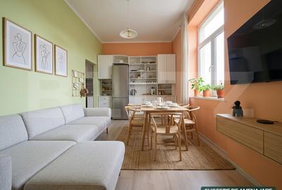 Apartament cu 3 camere semidecomandat, mobilat în Semicentral