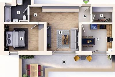 Apartament 2 camere cu loc de parcare inclus - 11