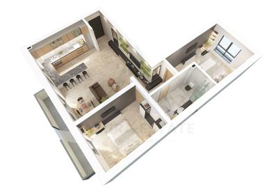 Apartament 3 camere balcon 8.1 mp si loc de parcare pe Dna Stanca - 4
