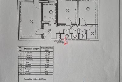 Apartament 3 camere decomandate, et.4, renovat, mobilat, 71mp, Basarabia- Pta Mu - 8