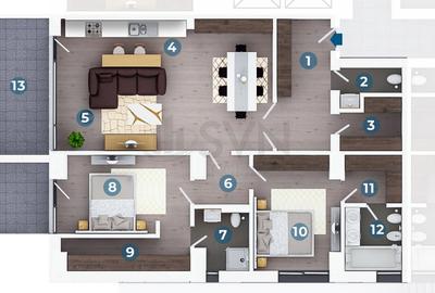 REA1008958 Apartament 3 camere Floreasca NOU - 13