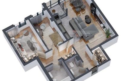 Apartament 3 camere, 82mp, Dacia - 2