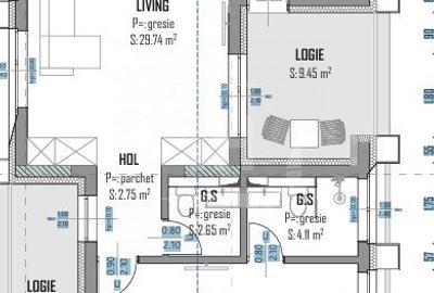 Apartament 3 camere, intermediar, semifinisat, parcare, Marasti - 3