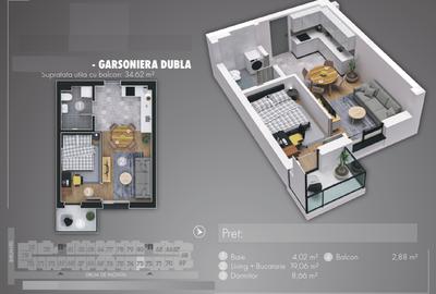 Apartament 2 camere tip studio, mobilat si utilat, metrou Berceni - 10