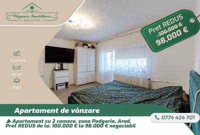Apartament cu 3 camere, mobilat în Micălaca