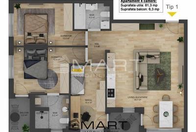Apartament decomandat 4 camere Doamna Stanca - 15