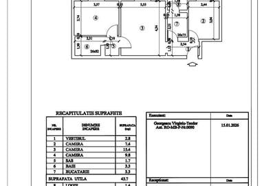 Apartament spatios cu trei camere, Brancoveanu, 78.000€ - 15