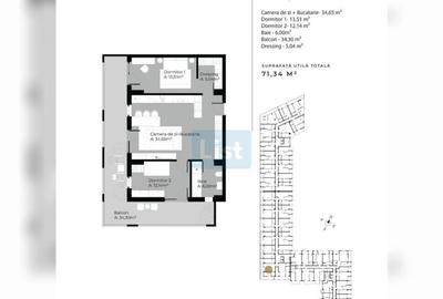 Apartament cu 3 camere in cartierul Sopor - 3