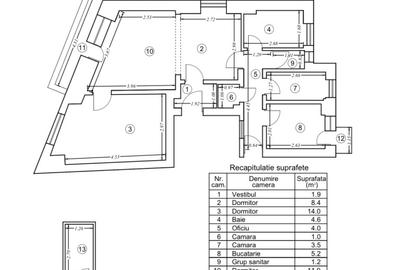 Apartament 2 camere zona Unirii, fara risc seismic - ideal Airbnb, Booking - 12