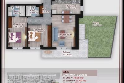 Apartament 3 camere cu GRADINA PROPRIE,Theodor Pallady,Titan,Metrou - 1