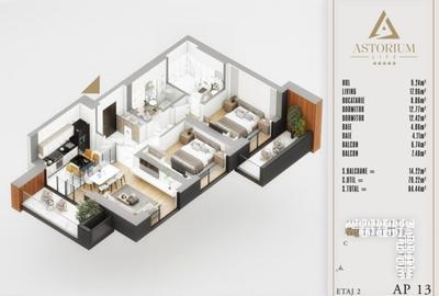 Apartament 3 Camere în Ansamblu Rezidențial Nou | Finisaje de Lux | Comision 0% - 2