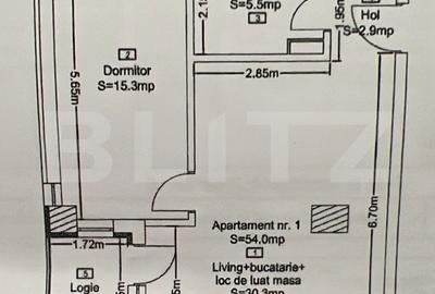 Apartament cu CF finisat complet  decomandat cu 2 camere! - 1