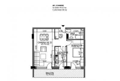 Proiect premium - zona Campus, apartament cu 2 camere de vanzare. - 11