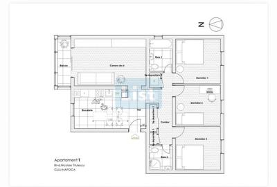 FARA COMISION!  4CAMERE, 2 bai, etajul 2/4, bd.Nicolae Titulescu - 8