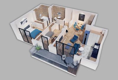65E Apartament 3 camere Metrou Straulesti Sisesti Nou Lux mutare imediata - 3