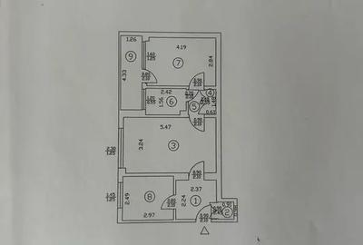 Apartament 2 camere | Iancului | Metrou |  56 mp | Etaj 10/10 - 9
