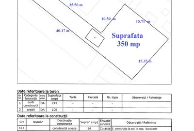Urziceni str.Plopului 350 mp deschidere 4.5 m - 4