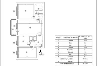 Apartament cu 3 camere, etajul 1/4, zona Tatarasi - 3