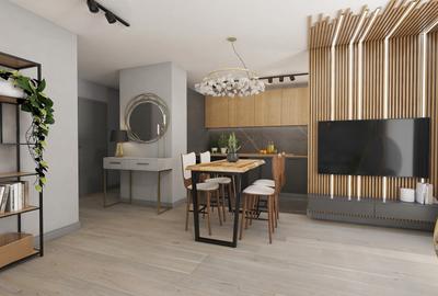Apartament cu 3 camere semidecomandat în Pipera