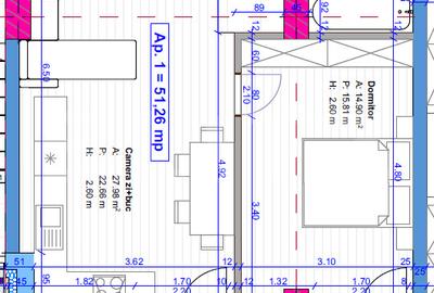 Apartament cu 2 camere semidecomandat în Florești