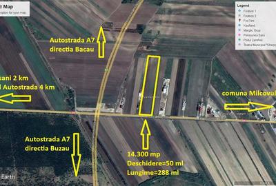 Teren 14.300 mp, D=50 ml, langa nod autrostrada A7 - 7