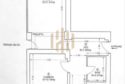 Apartament cu 2 camere - terasă de 60 mp – Zona Progresului, Str. Culturii - 8