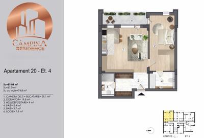 Apartament cu doua camere Campina Residence cu TVA 21% - 2