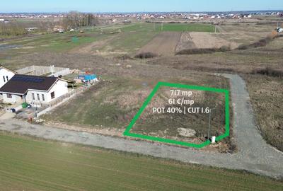 Moșnița Nouă: teren SAD 717 mp pe colț | P+2E+M | 61 €/mp - 1