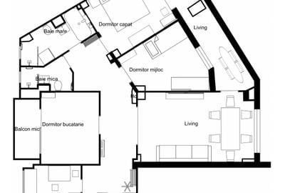 Apartament cu 4 camere decomandat în Șagului